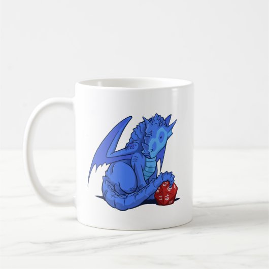 D20 Blue Dragon Koffiemok (Links)