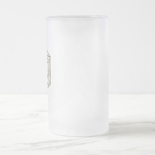 D20 Celtic Dragon DND Frosted Mok (Center)