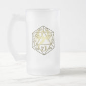D20 Celtic Dragon DND Frosted Mok (Links)