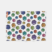D20 Colorful Patroonmandje Fleece Deken (Voorkant (Horizontaal))