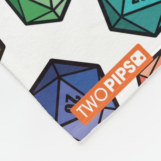 D20 Colorful Patroonmandje Fleece Deken (Hoek)