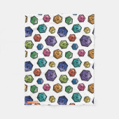 D20 Colorful Patroonmandje Fleece Deken (Voorkant)