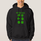 D20-desktop Rpg-gamer bekijk mijn 6-pack D Hoodie (Voorkant)