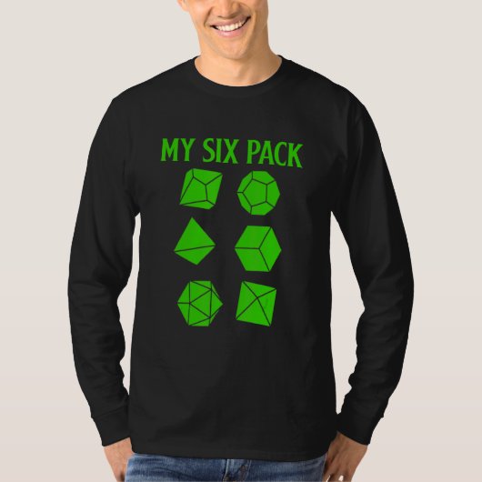 D20-desktop Rpg-gamer bekijk mijn 6-pack D T-shirt (Voorkant)