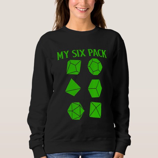 D20-desktop Rpg-gamer bekijk mijn 6-pack D Trui (Voorkant)
