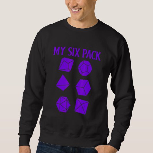D20-desktop Rpg-gamer bekijk mijn 6-pack D Trui (Voorkant)