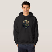D20 Dice Art Fantasy Gaming Cool Realistic D20 dic Hoodie (Voorkant volledig)