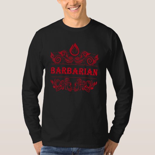 D20 Dice Barbarian Rpg Class Tabletop Roleplay T-shirt (Voorkant)