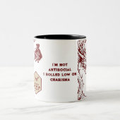 D20 Dice Celtic Dragon DND RPG DM Gamer Gift Tweekleurige Koffiemok (Center)