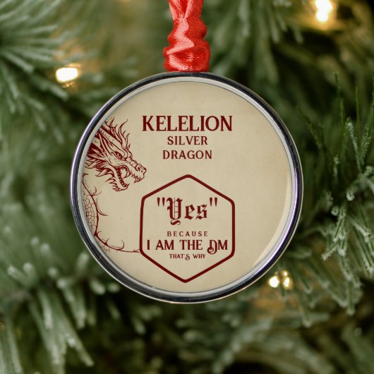 D20 Dice Celtic Dragon DND RPG Omdat DM Gamer Metalen Ornament (Boom)