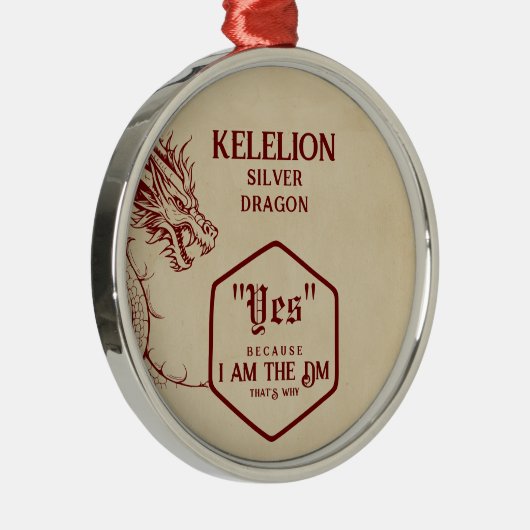 D20 Dice Celtic Dragon DND RPG Omdat DM Gamer Metalen Ornament (Rechts)