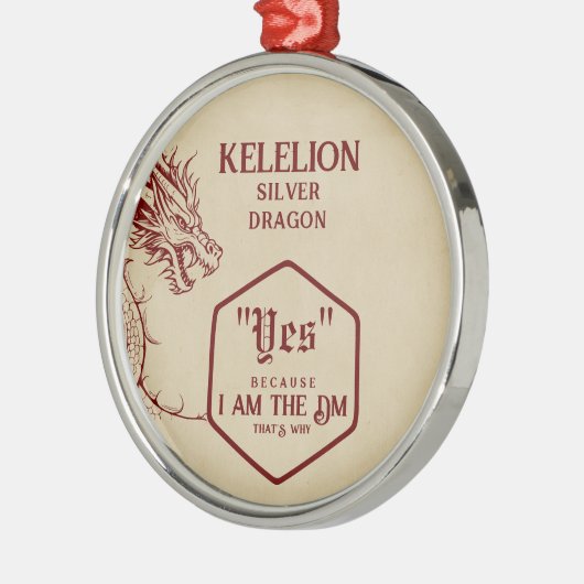 D20 Dice Celtic Dragon DND RPG Omdat DM Gamer Metalen Ornament (Links)