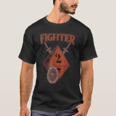 D20 Dice Fighter Rpg Class Tabletop Roleplay Ga T-shirt (Voorkant)