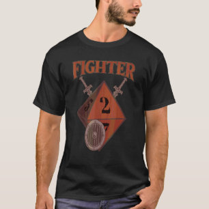 D20 Dice Fighter Rpg Class Tabletop Roleplay Ga T-shirt