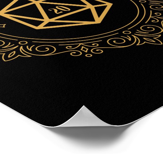 D20 Dice Monogram tablet RPG Poster (Hoek)