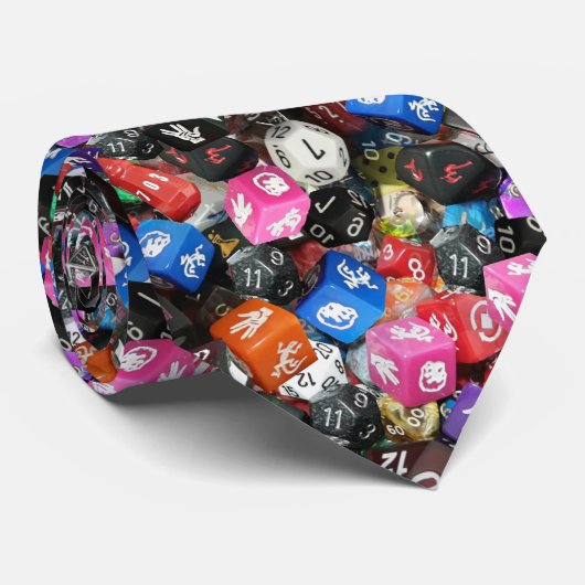 d20-dice stropdas (Opgerold)