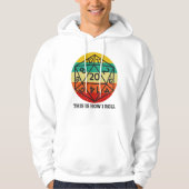 D20 Dit is hoe ik retro dice rol Hoodie (Voorkant)