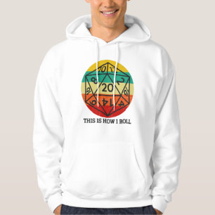 D20 Dit is hoe ik retro dice rol Hoodie