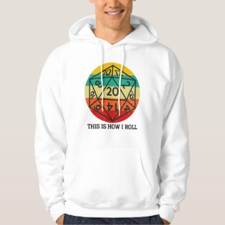 D20 Dit is hoe ik retro dice rol Hoodie