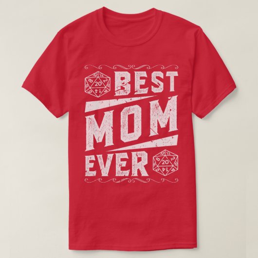 D20 dobbelstenen beste mam ooit spel master tafelb t-shirt (Design voorkant)