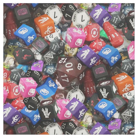 D20 dobbelstenen stof (Close Up)