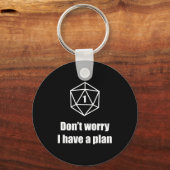 D20 Fail Dont Worry I Have A Plan  Sleutelhanger (Voorkant)