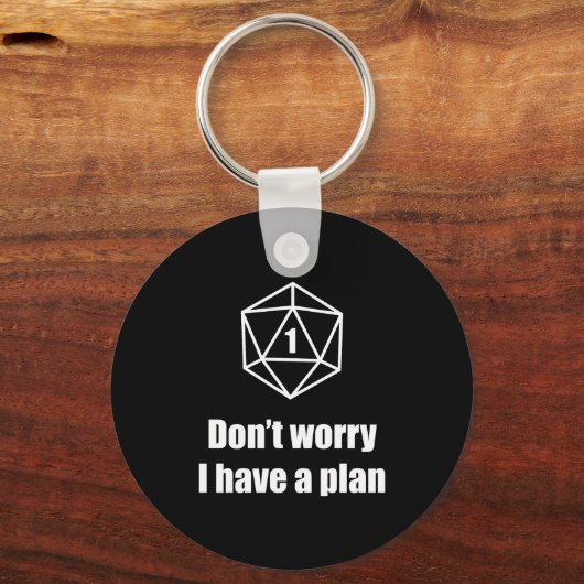 D20 Fail Dont Worry I Have A Plan  Sleutelhanger (Voorkant)