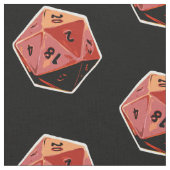 d20 Gamer Dice Art Fabric Stof (Close Up)