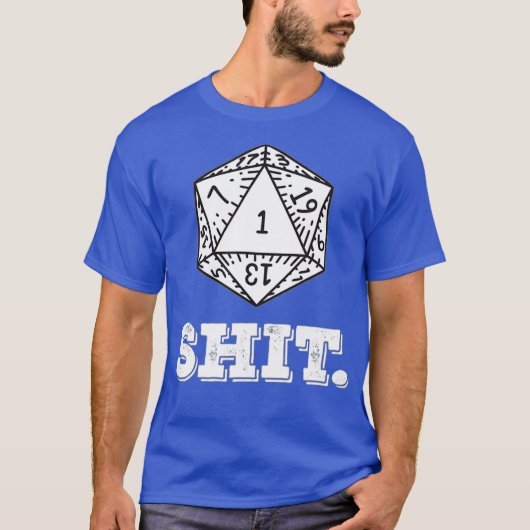 D20 Gaming Fantasy Dragons Tafelblad Dice One T-shirt (Voorkant)