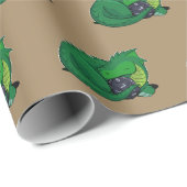 D20 Groene draak Cadeaupapier (Rol Hoek)