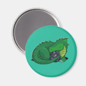 D20 Groene draak Magneet (Voorkant / Achterkant)