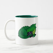 D20 Groene draak Tweekleurige Koffiemok (Links)