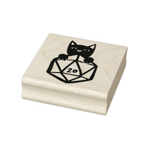 D20 Kat Rubberstempel