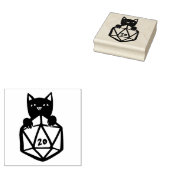 D20 Kat Rubberstempel (Gestempeld)