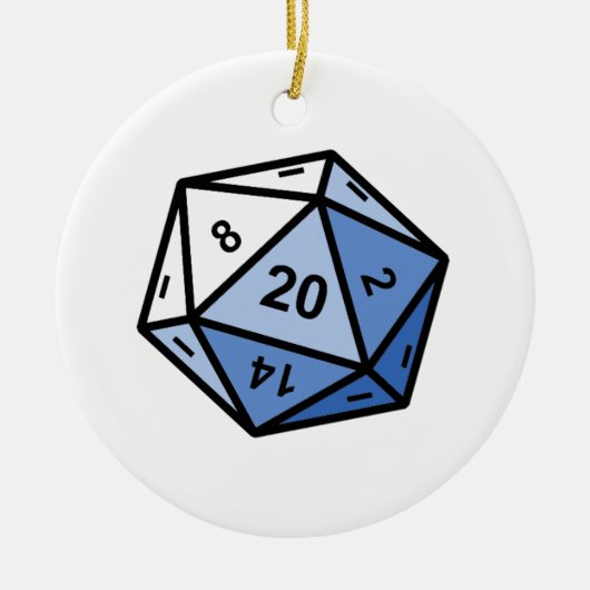 d20 keramisch ornament (Voorkant)