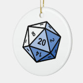 d20 keramisch ornament (Links)