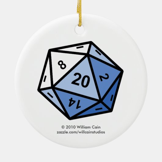 d20 keramisch ornament (Achterkant)