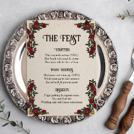 D20 Monogram Roses RPG Huwelijksfeest Menu
