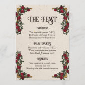 D20 Monogram Roses RPG Huwelijksfeest Menu (Voorkant)