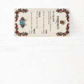 D20 Monogram Rozen RPG Trouw Bar Menu Spandoek (Insitu)