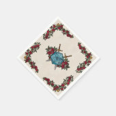 D20 Monogram Rozen RPG Trouw Servet (Hoek)