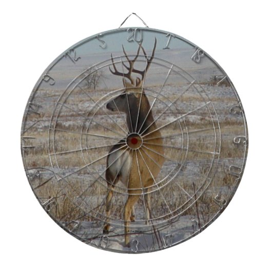 D20 Muildierhert in Sneeuw Dartbord (Voorkant)