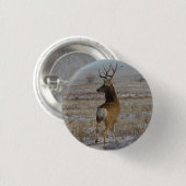 D20 Muilezelhert in de Sneeuw Ronde Button 3,2 Cm (Voorkant /achterkant)