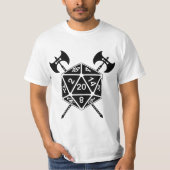 D20-muis met as t-shirt (Voorkant)