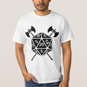 D20-muis met as t-shirt