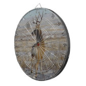 D20 Mule Deer Buck in sneeuw Dartbord (Voorkant Rechts)