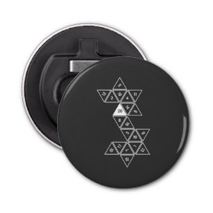 D20 niet gewalst button flesopener