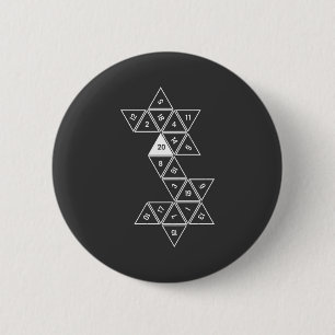 D20 niet gewalst ronde button 5,7 cm