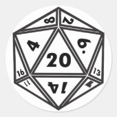 D20 RONDE STICKER (Voorkant)