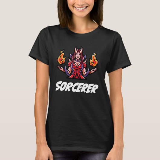 D20 Rpg Dragons Tabletop Dungeon Class Sorcerer T-shirt (Voorkant)
